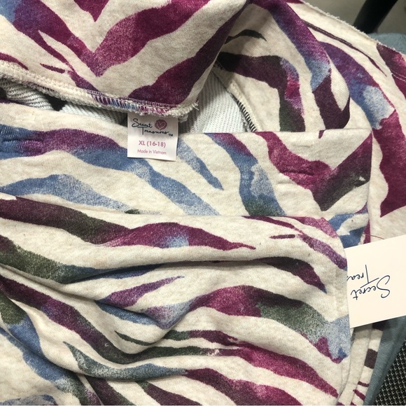 women’s sleep sweatpants pull on zebra print very soft two side pockets.XL - Picture 3 of 3